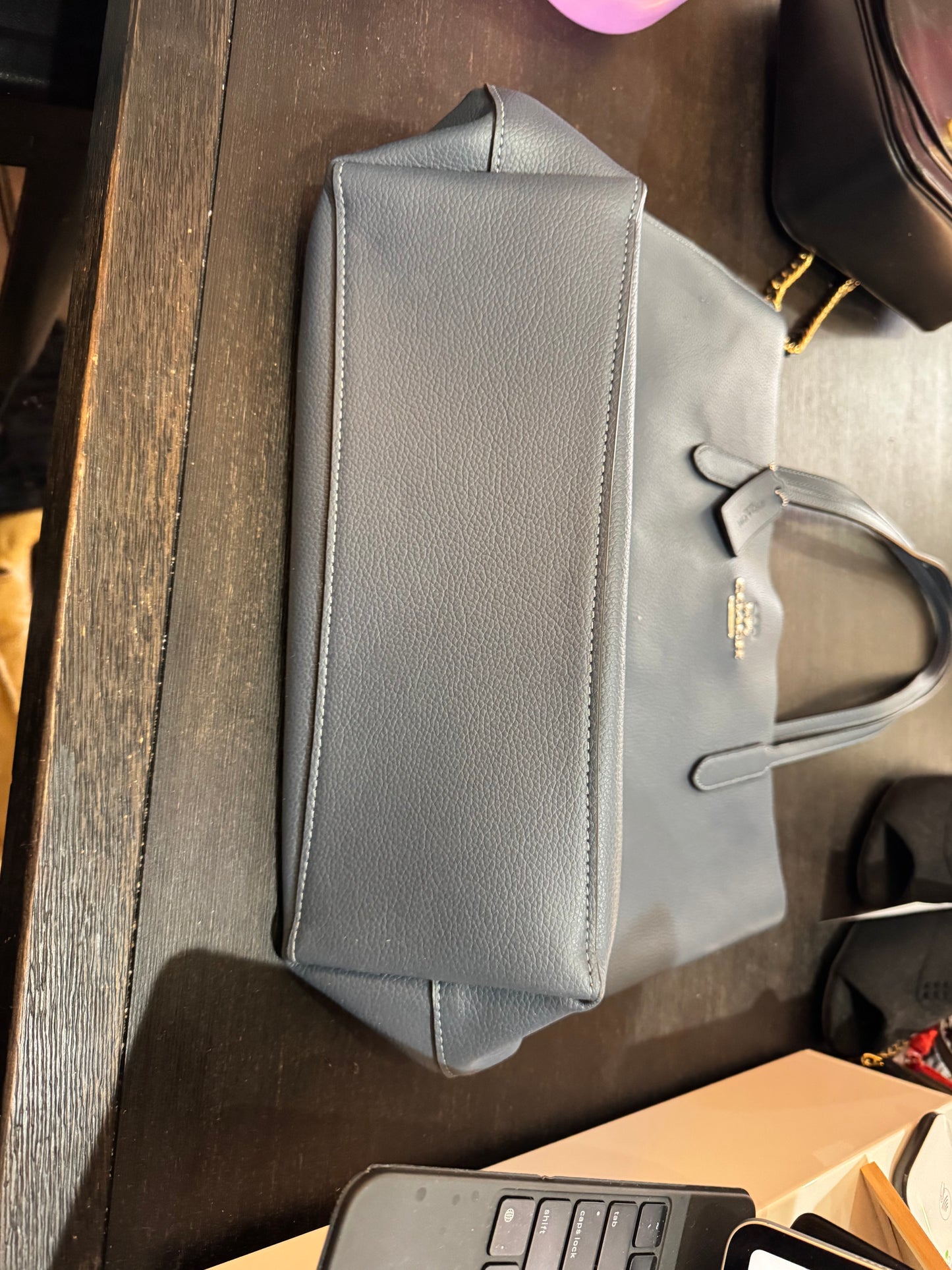 Coach! Beautiful large blue tote