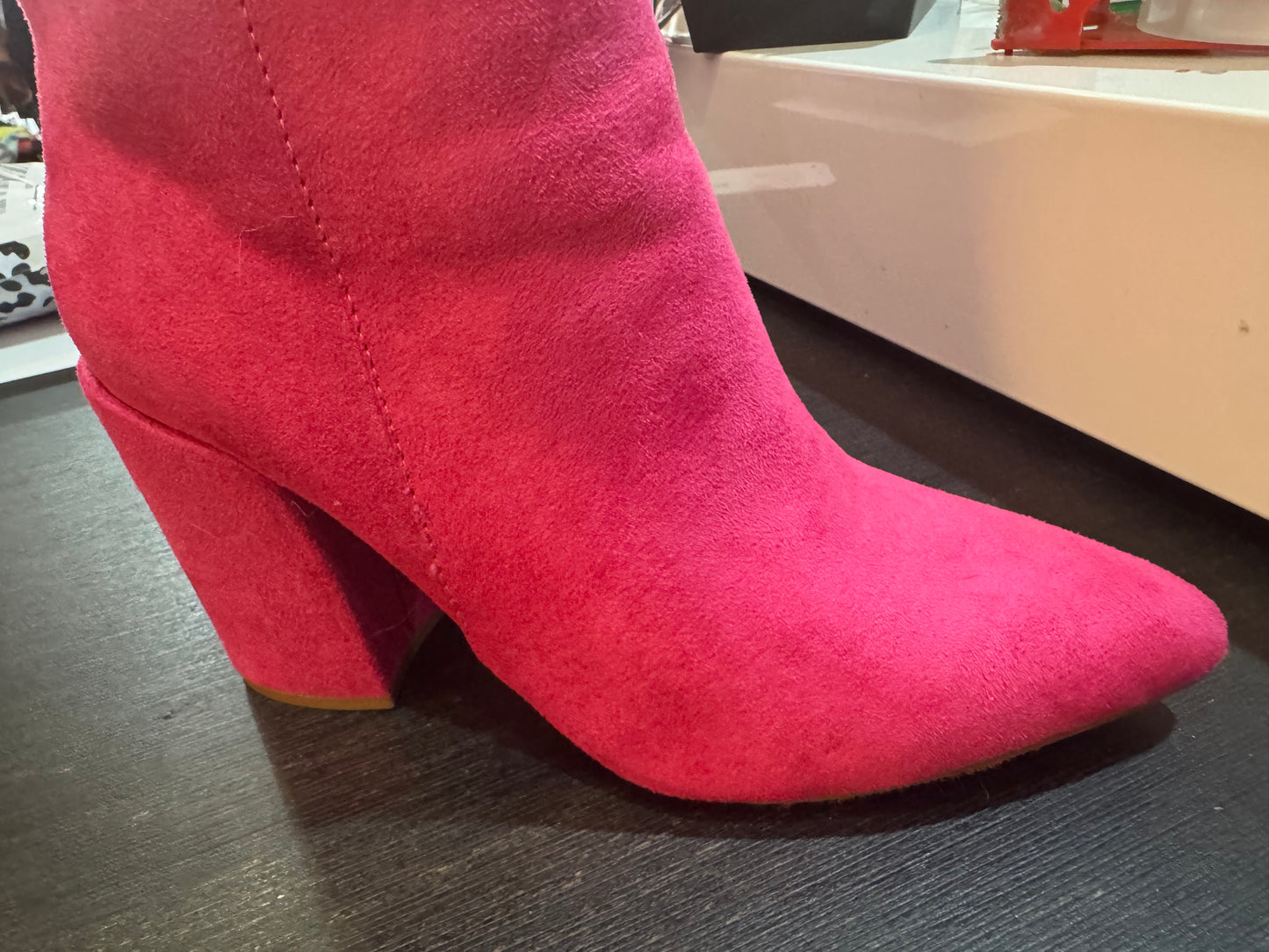 SUGAR - Pink Suede Looking Boot - Very Little Wear - Size 6.5