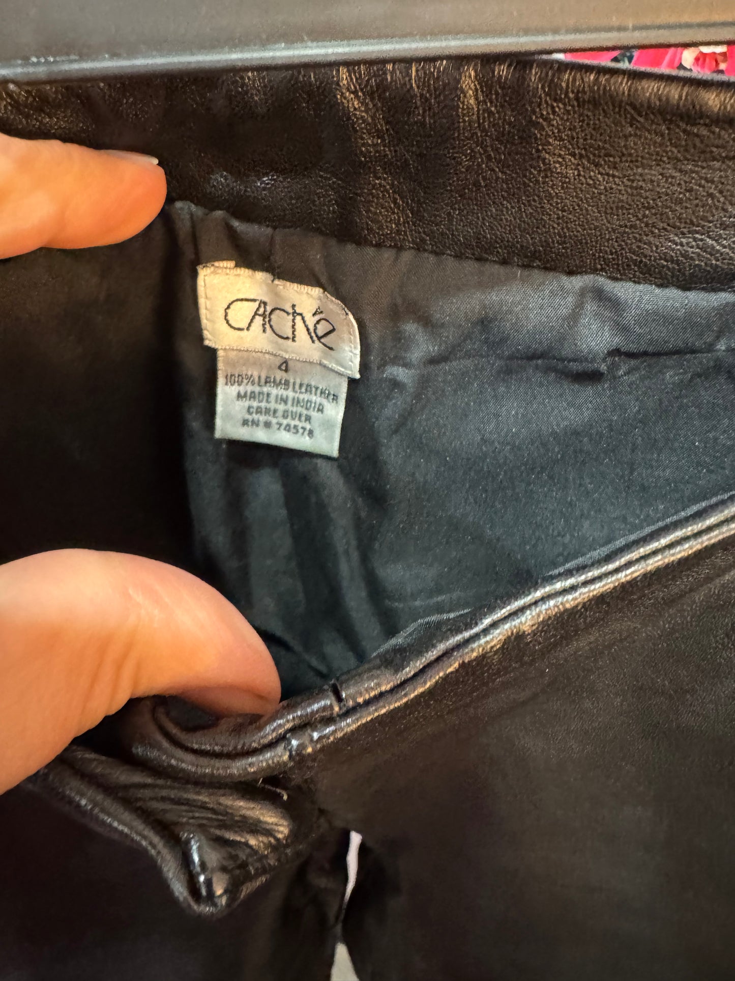 CACHE 100 % Lamb Leather pants