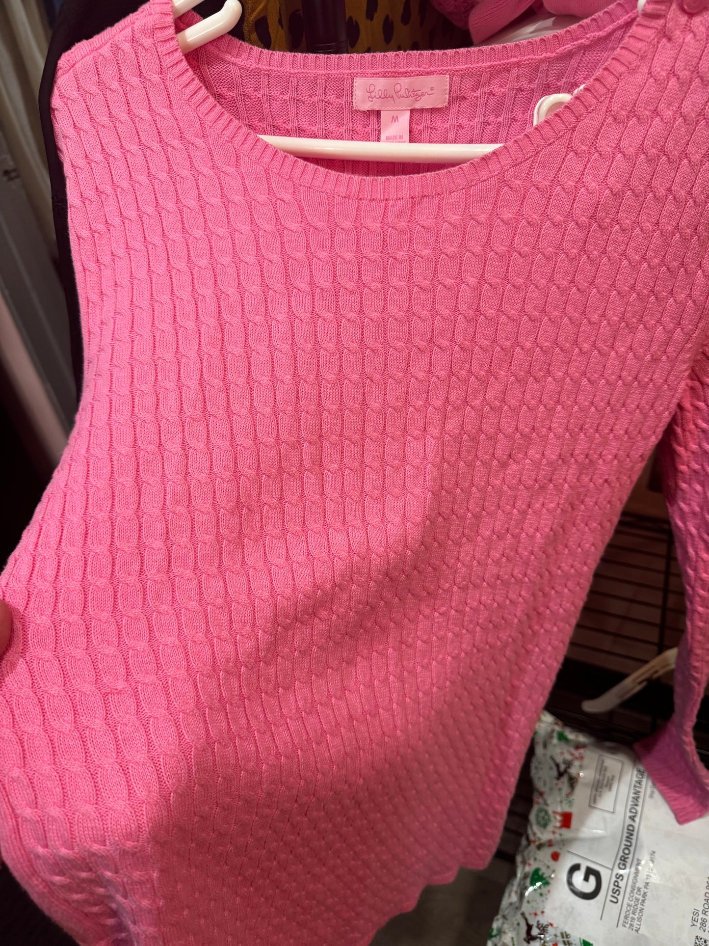 Lily Pulitzer. Size medium. Pink sweater