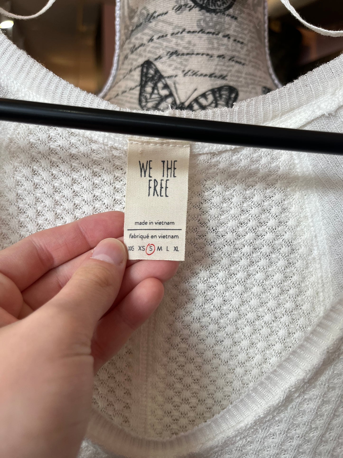 Free people white long sleeve top