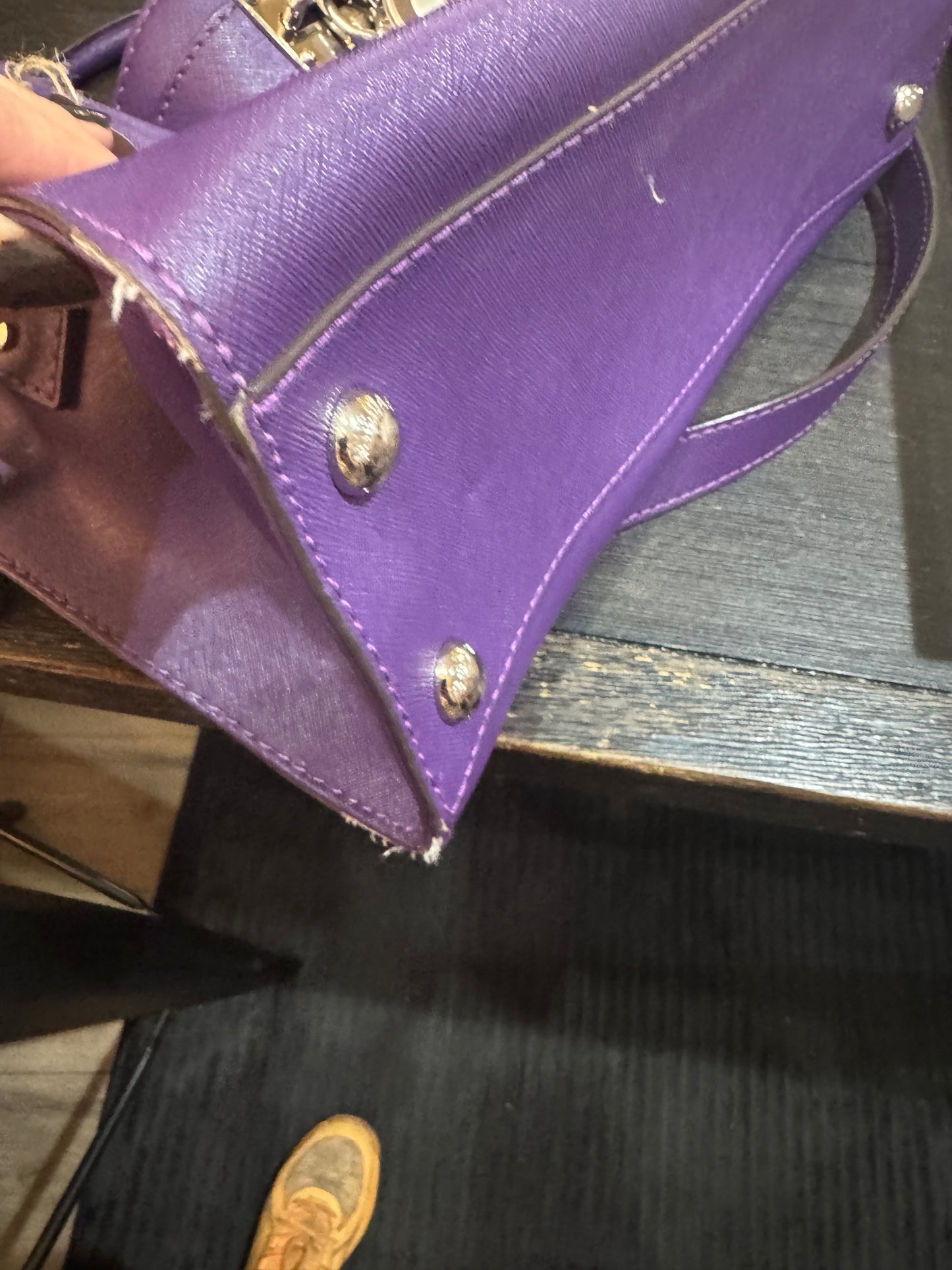 MK Purple Hamilton Satchel