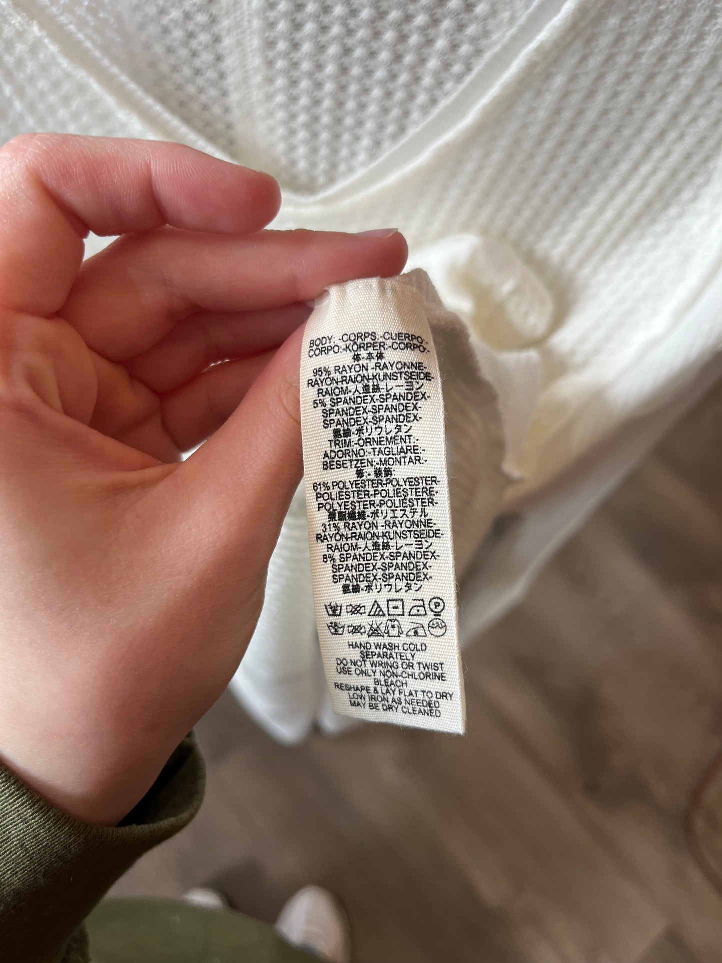 Free people white long sleeve top