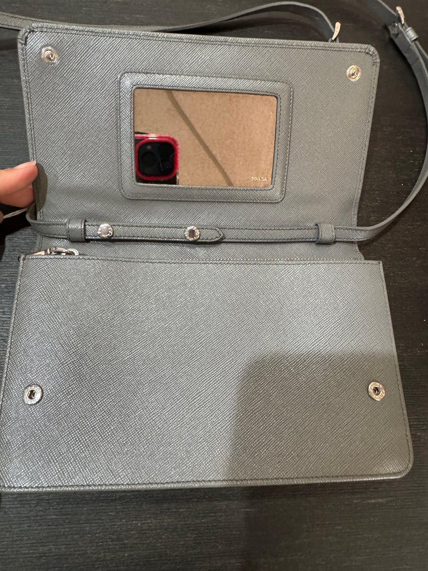 Prada crossbody wallet//clutch