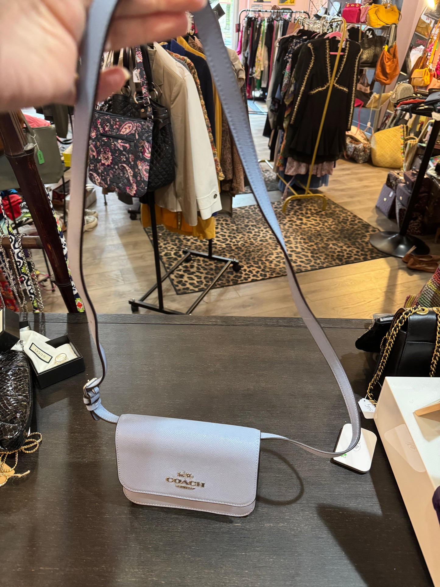 Coach. Small blue handbag!