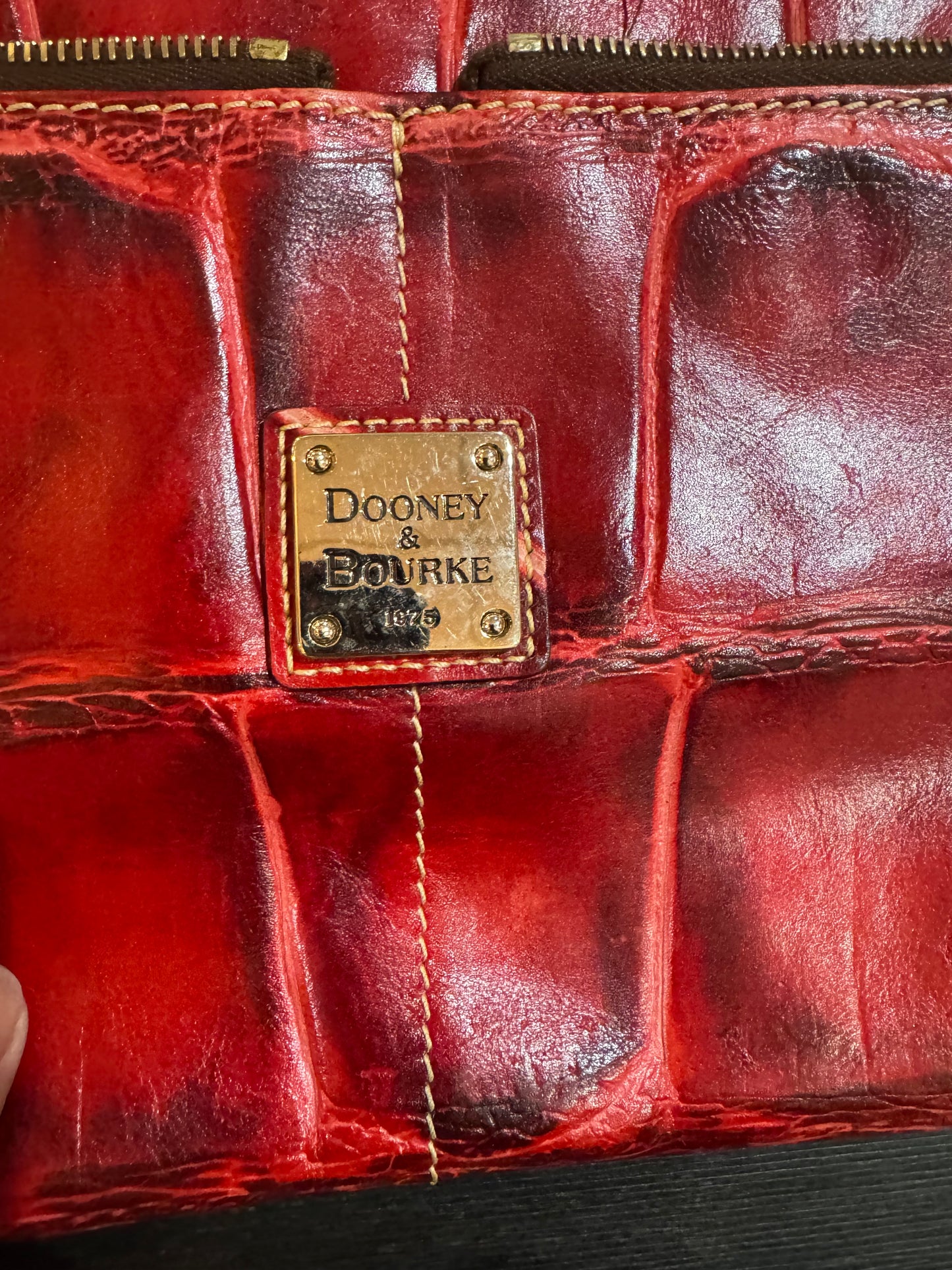 Dooney & Burke red hobo bag