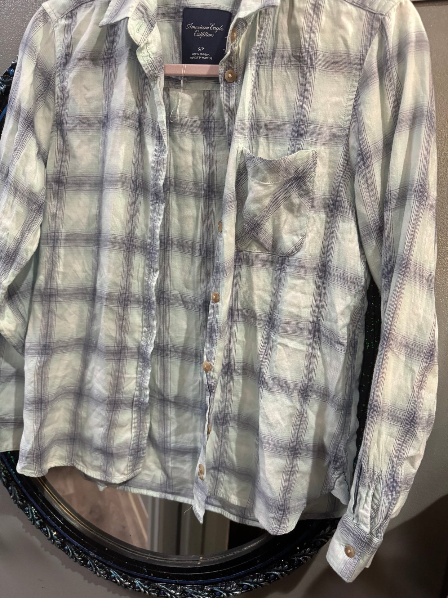 AEO Flannel Button Up size small