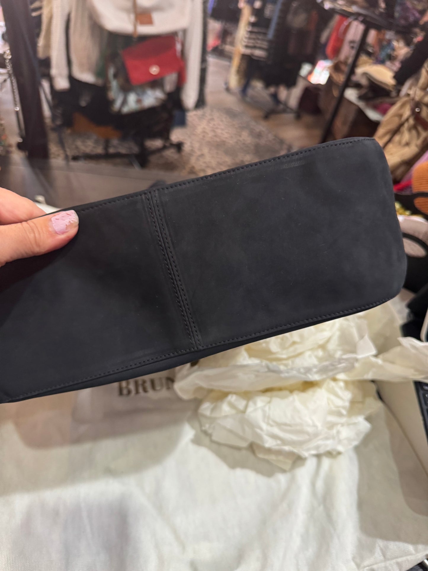 Bruno Maglo  - Large Black Suede Hobo Bag