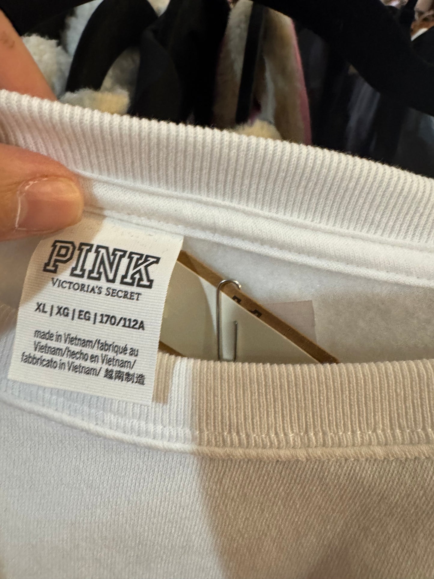 PINK! sweatshirt material T-shirt