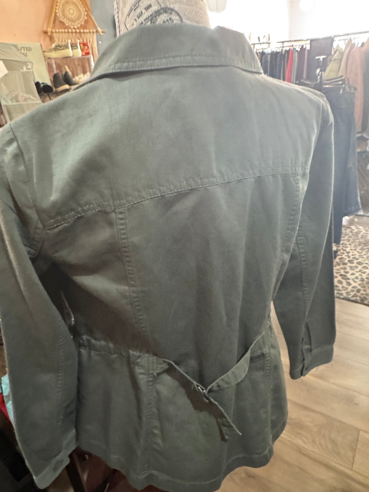 Talbots Green Coat - Button Up Front - Size P