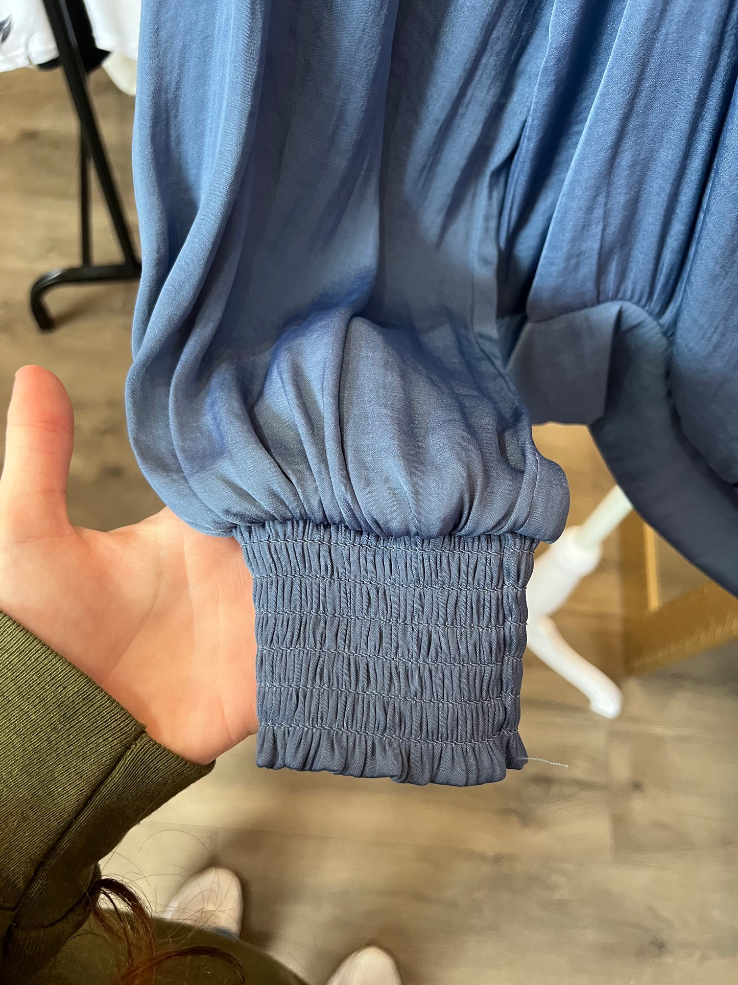 Naked zebra blue long sleeve top