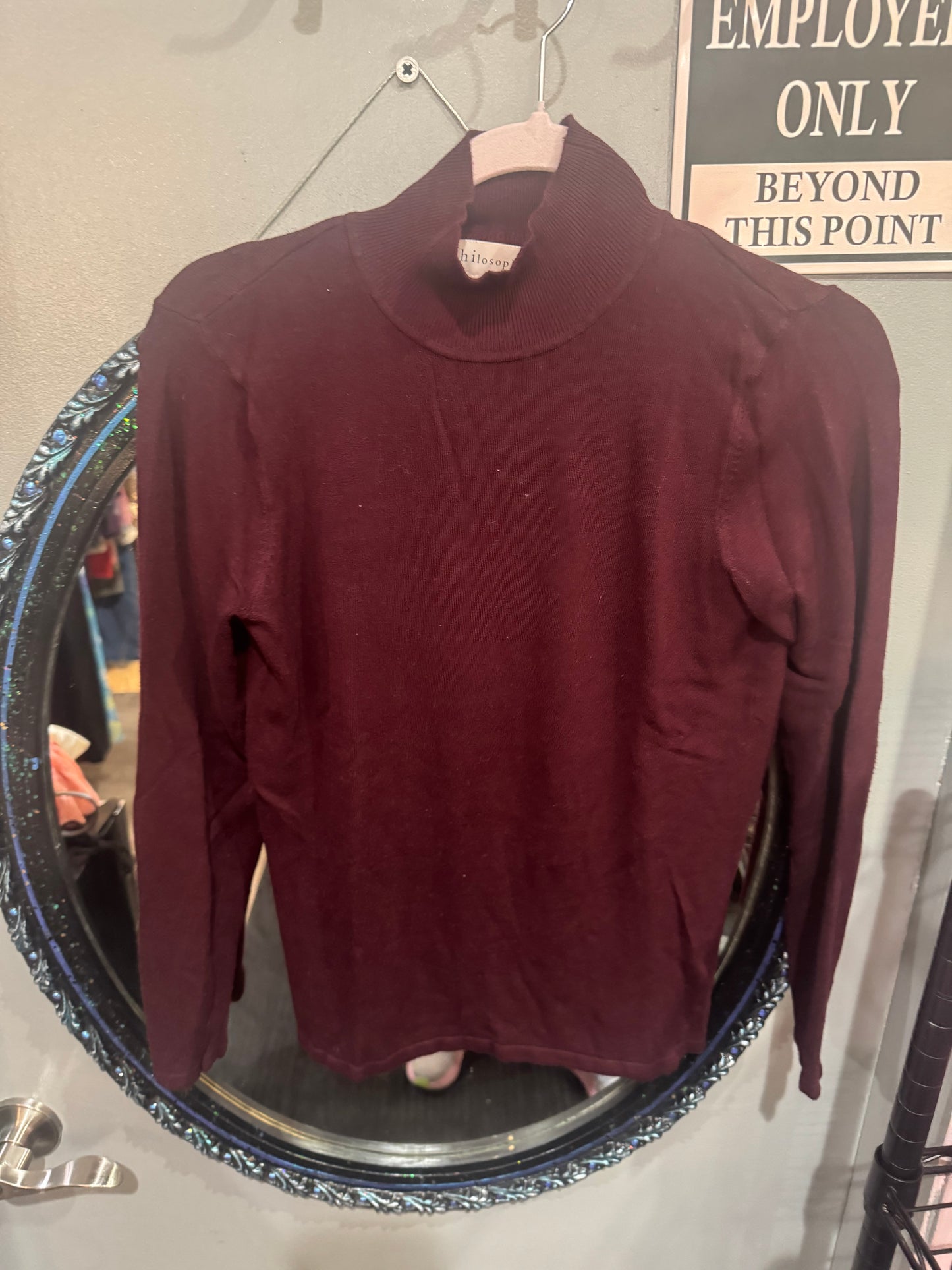 Philosophy Size Medium Maroon Color Sweater