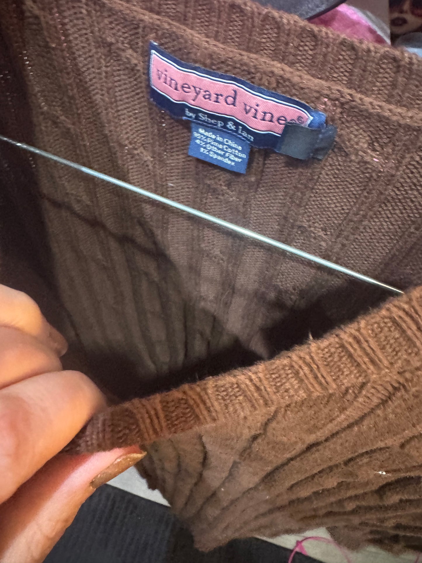 Vineyard Vines Brown PreLoved Sweater. Size Small