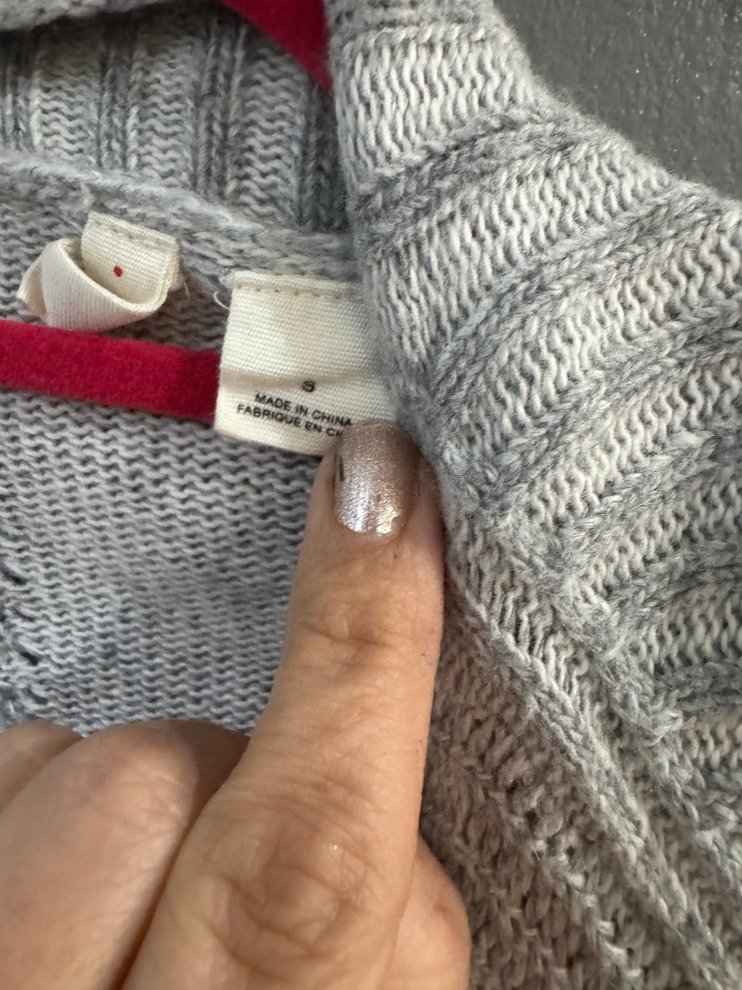 Moth Brand Gray Sweater Cardigan - Open Front - Size Small