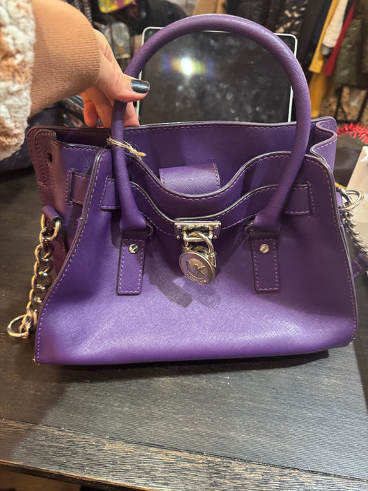 MK Purple Hamilton Satchel
