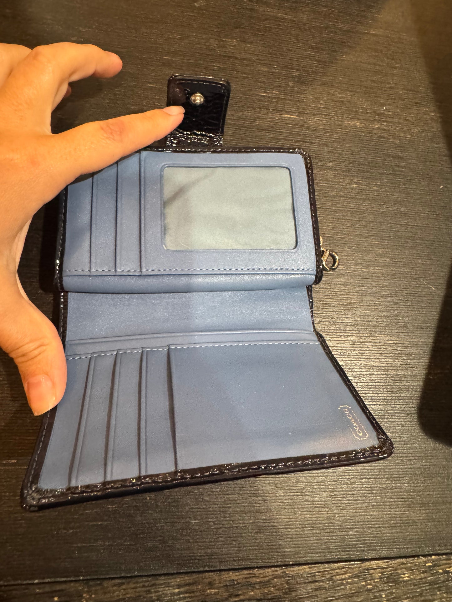 COACH Navy Blue Wallet - PreLoved