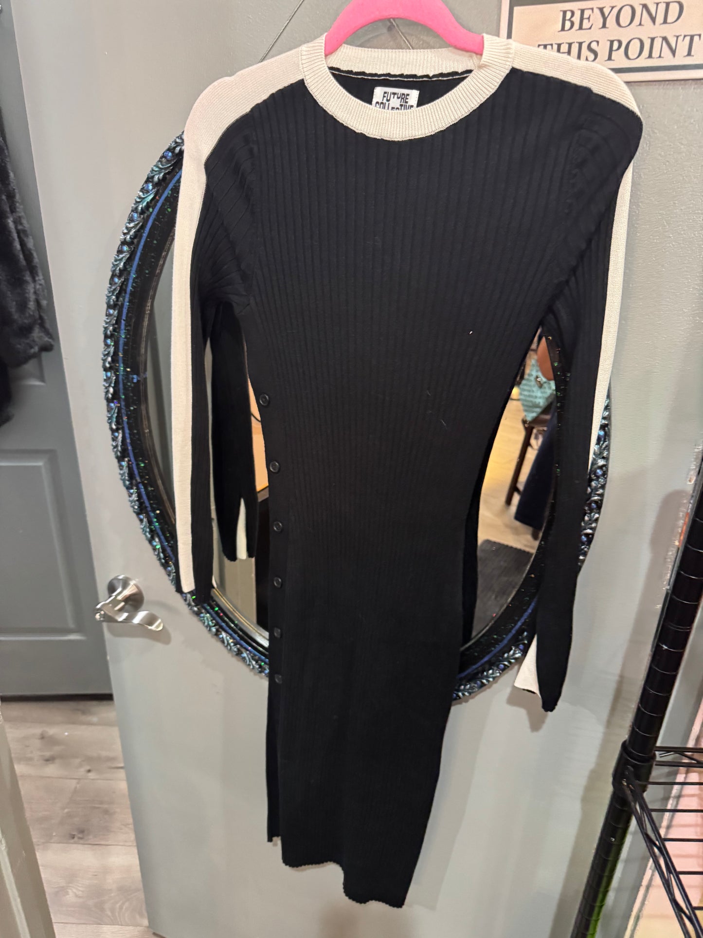 Future Collective Size XS Black and White Dress