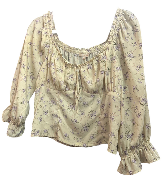 Skies are blue size medium cropped top