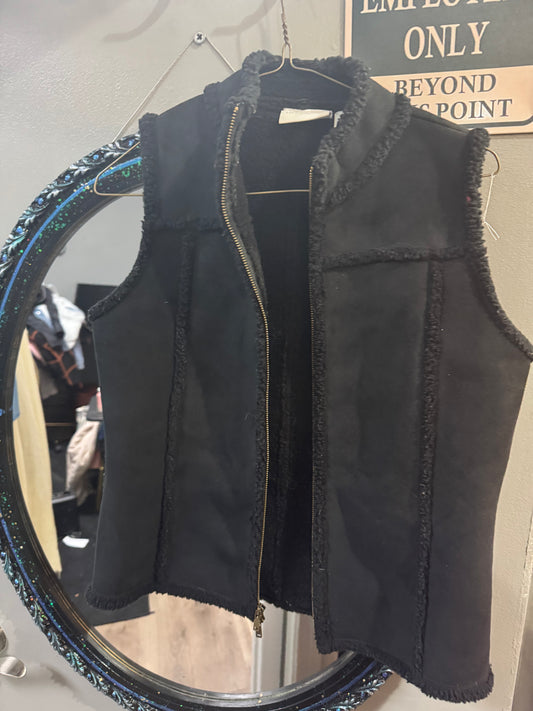 Liz Claiborne Vest - Black - Size Petite P