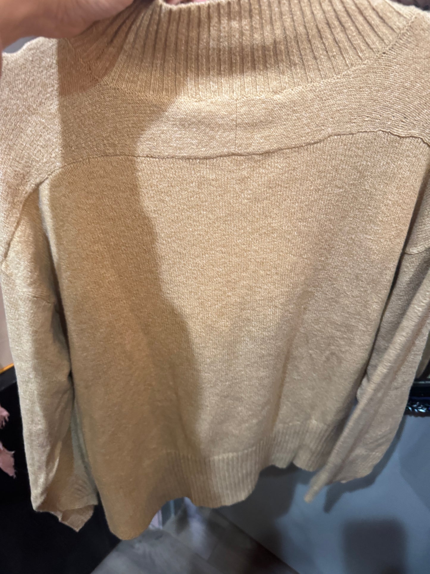 LOFT Camel Color Sweater - Size XS - Mock Turtleneck