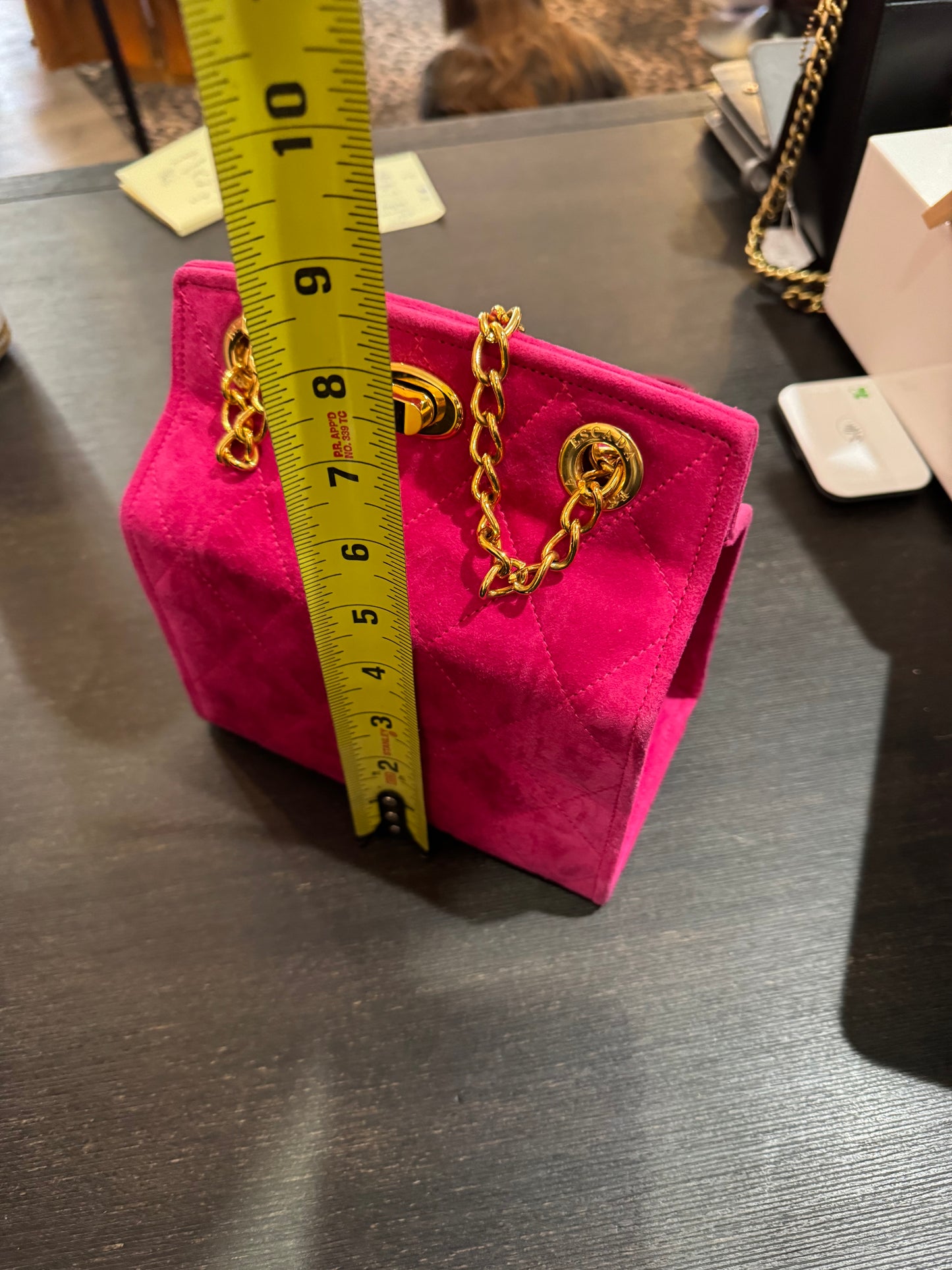 Escada. Vintage pink suede small bag