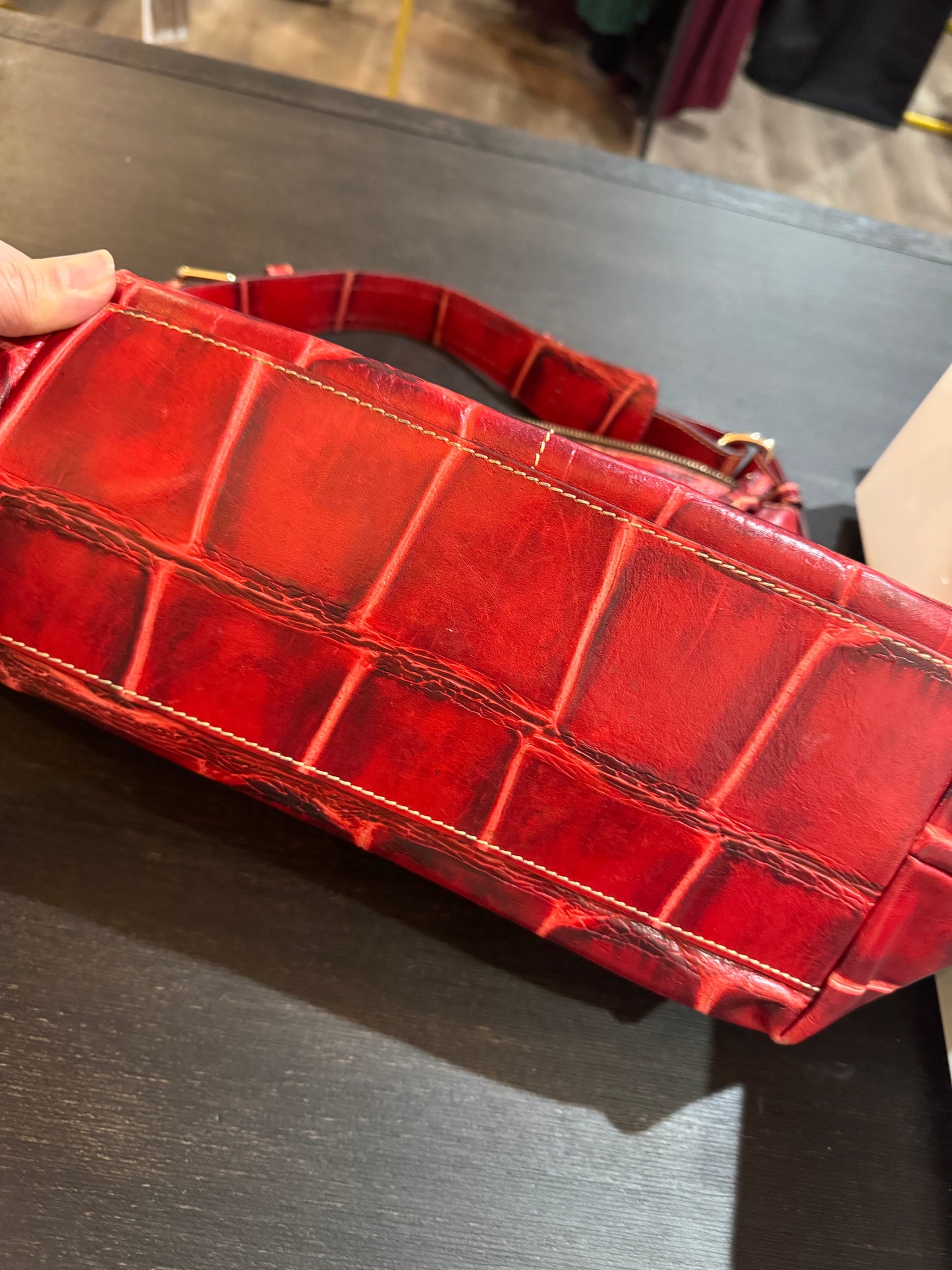 Dooney & Burke red hobo bag
