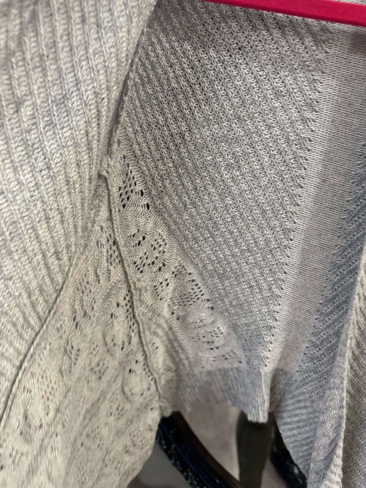 Moth Brand Gray Sweater Cardigan - Open Front - Size Small