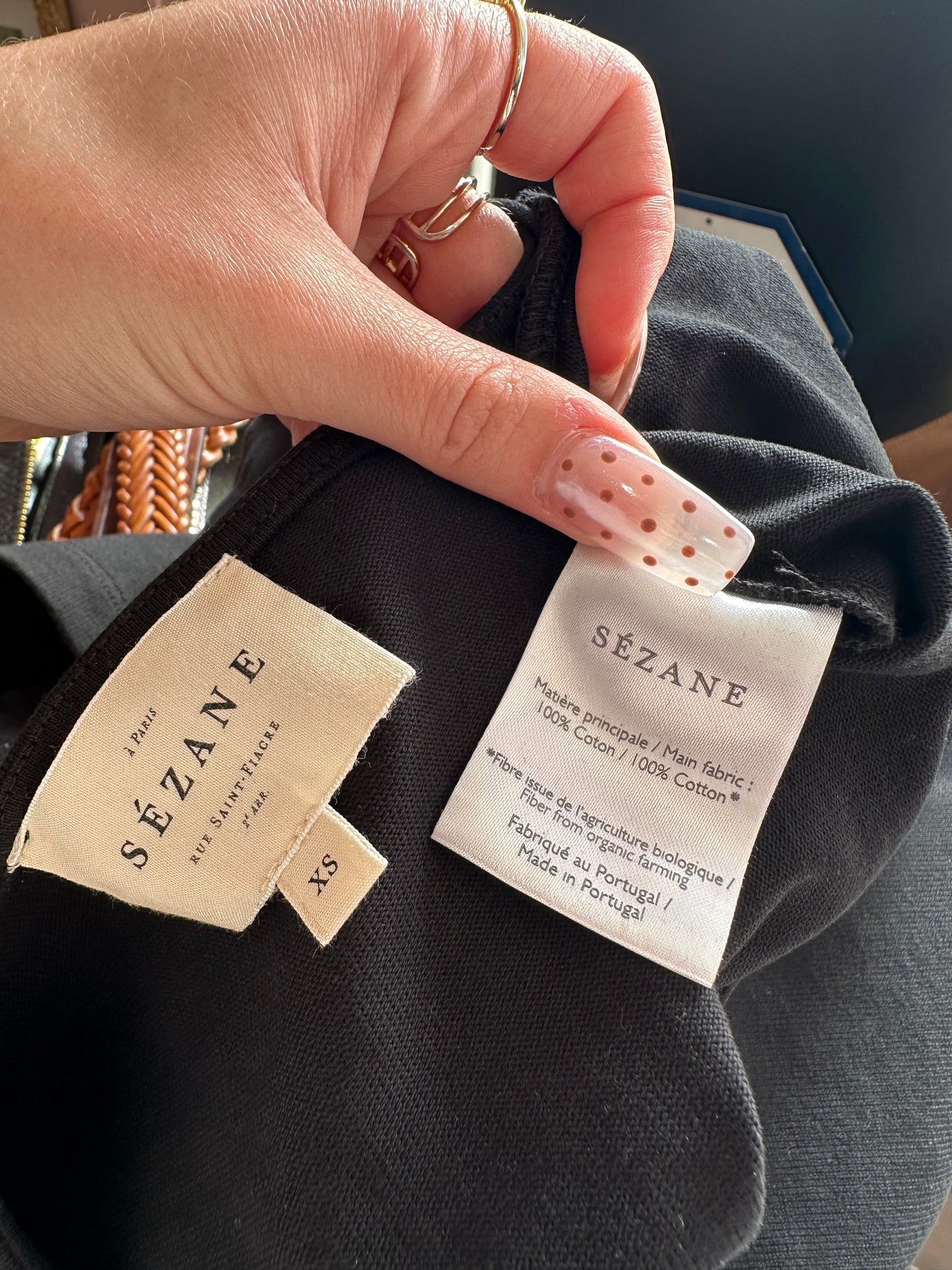 Sezane Brand Short Sleeve Top Size XS