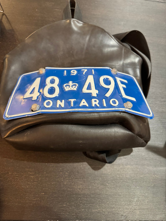 Unique rare license plate bookbag