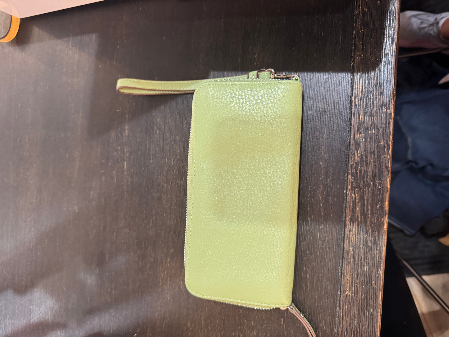 Light Green Zipper Long Wallet