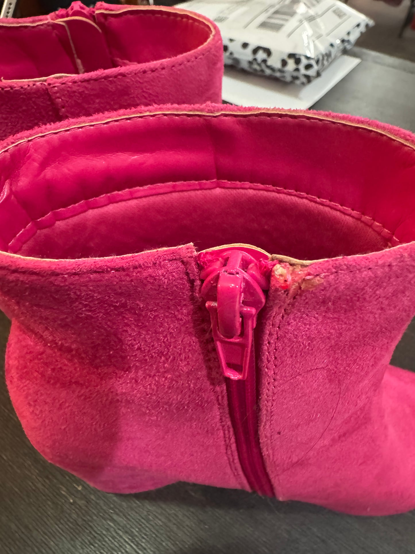 SUGAR - Pink Suede Looking Boot - Very Little Wear - Size 6.5