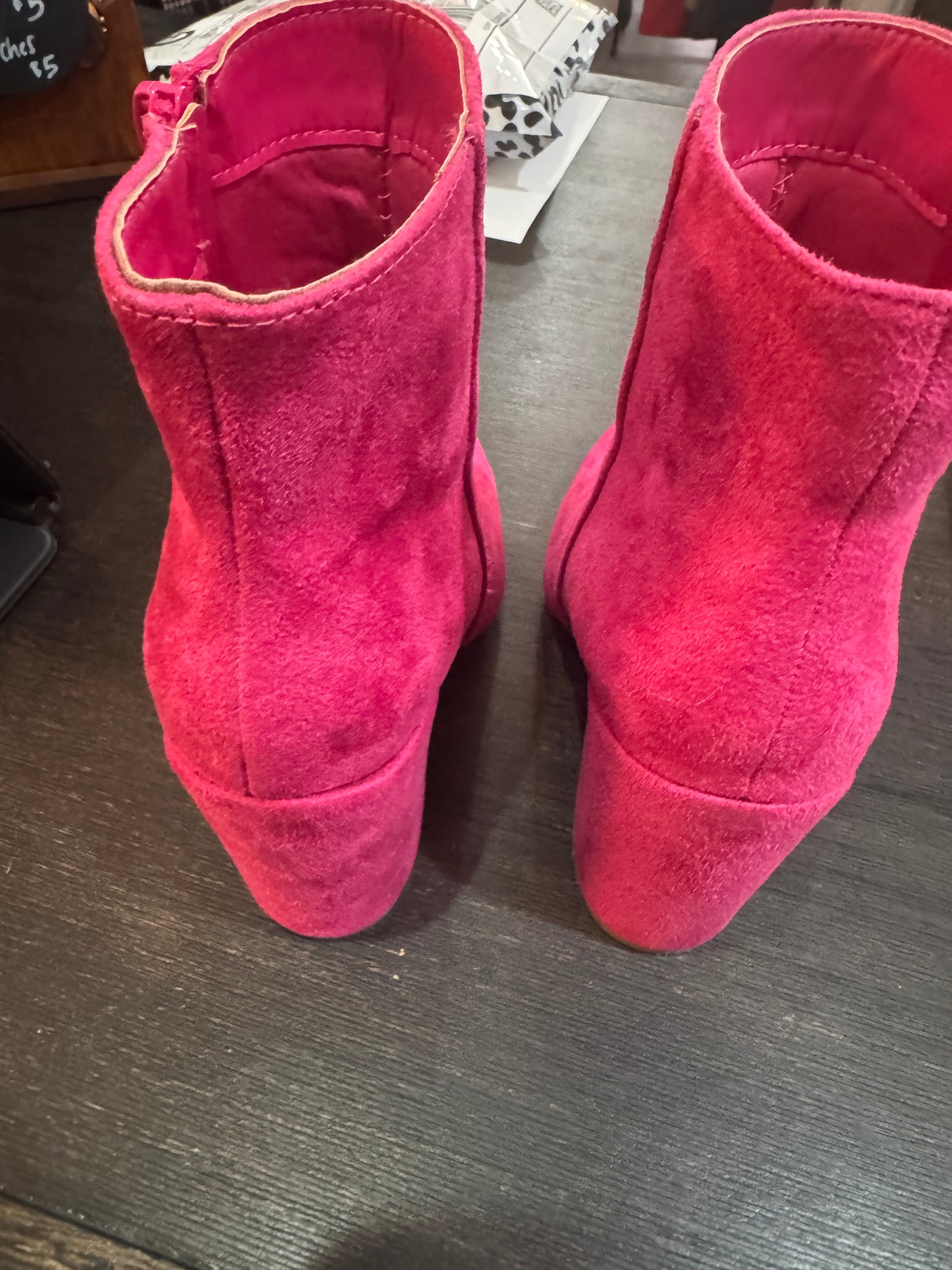 SUGAR - Pink Suede Looking Boot - Very Little Wear - Size 6.5