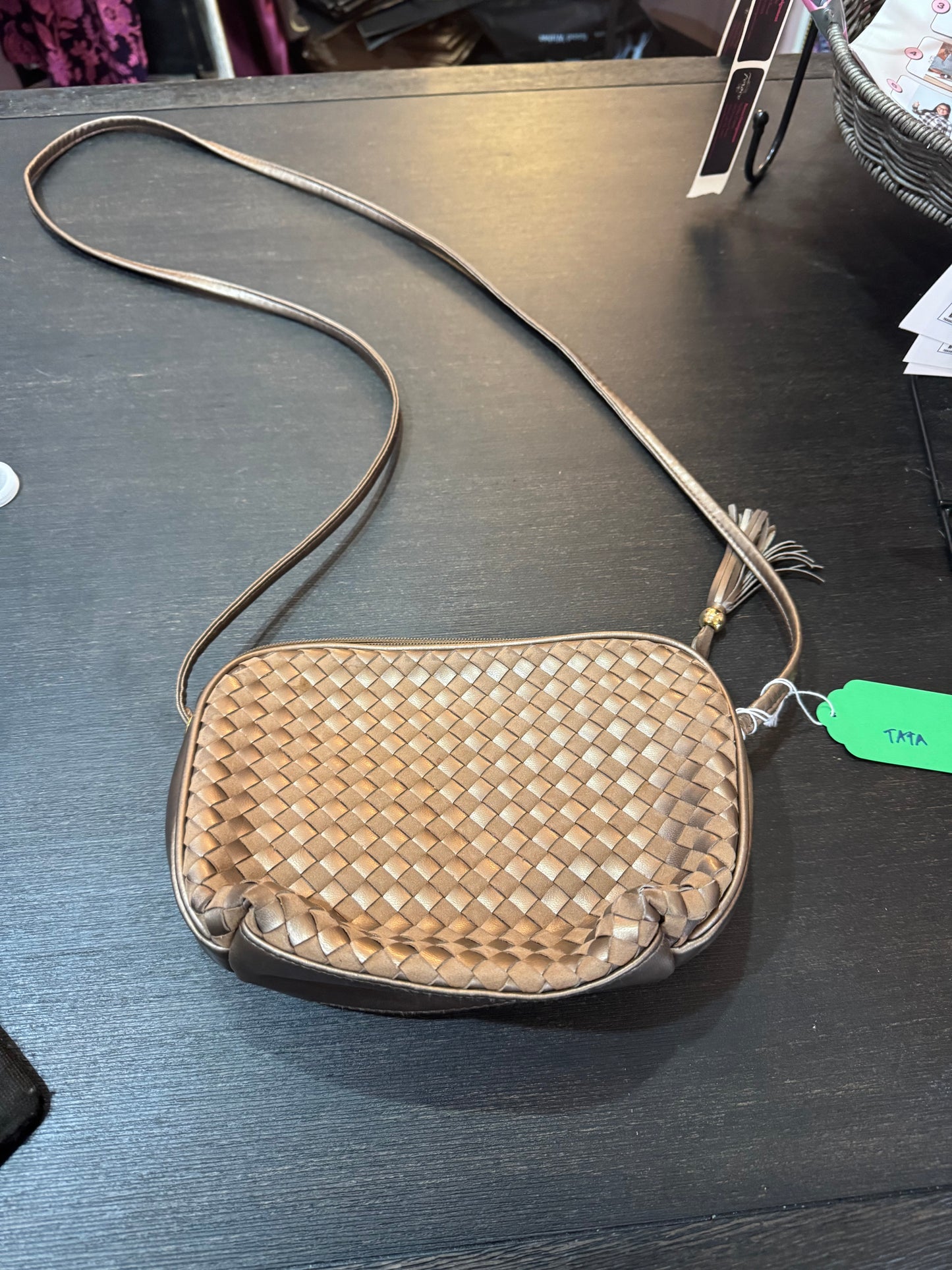 Small Brown Shimmer Shoulder Bag