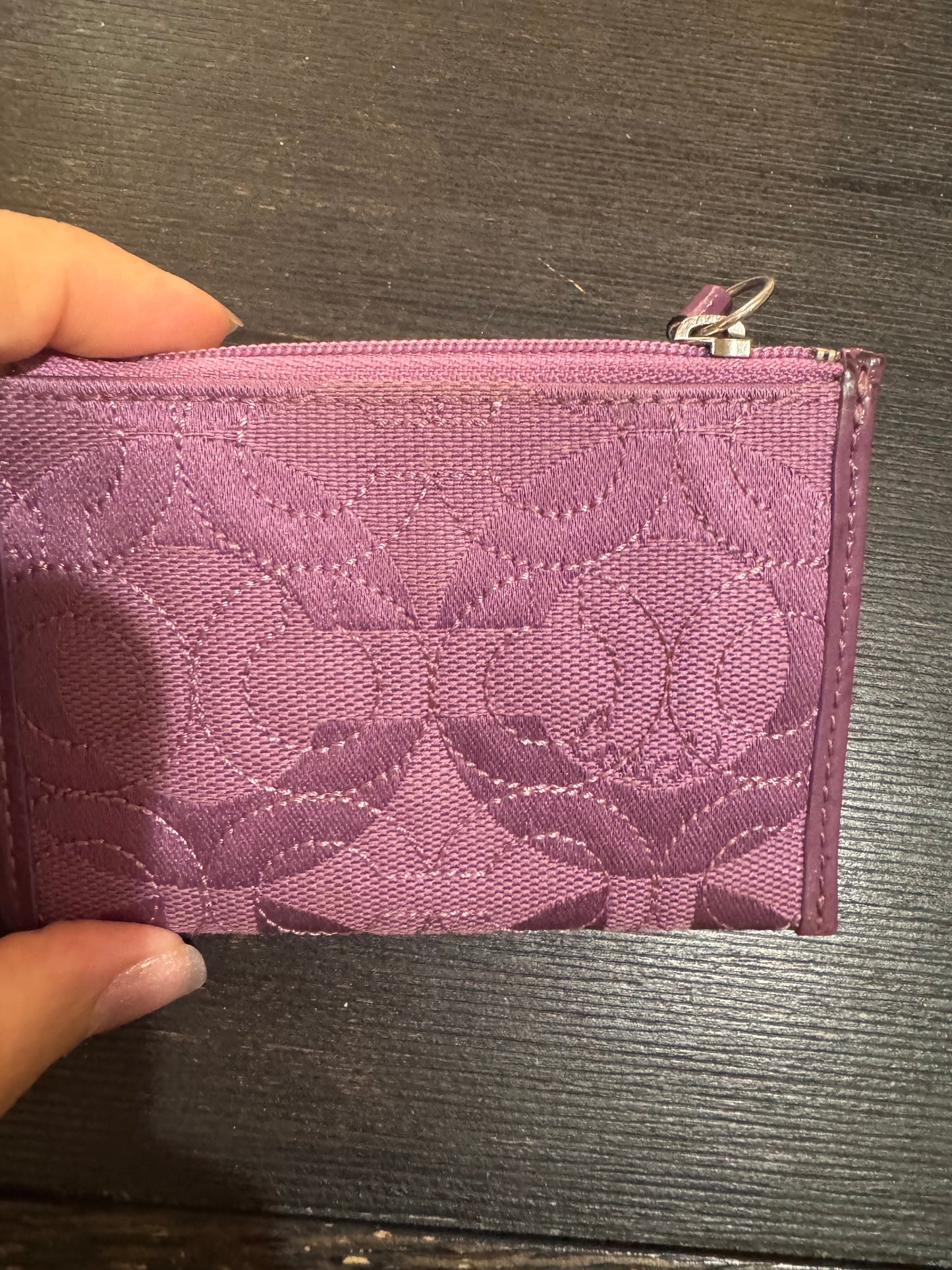 COACH purple color ID Holder