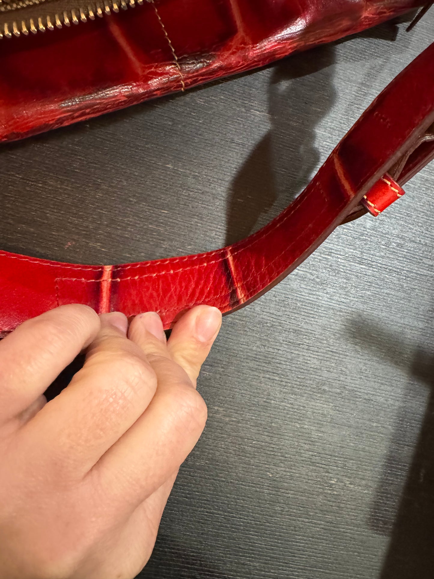 Dooney & Burke red hobo bag