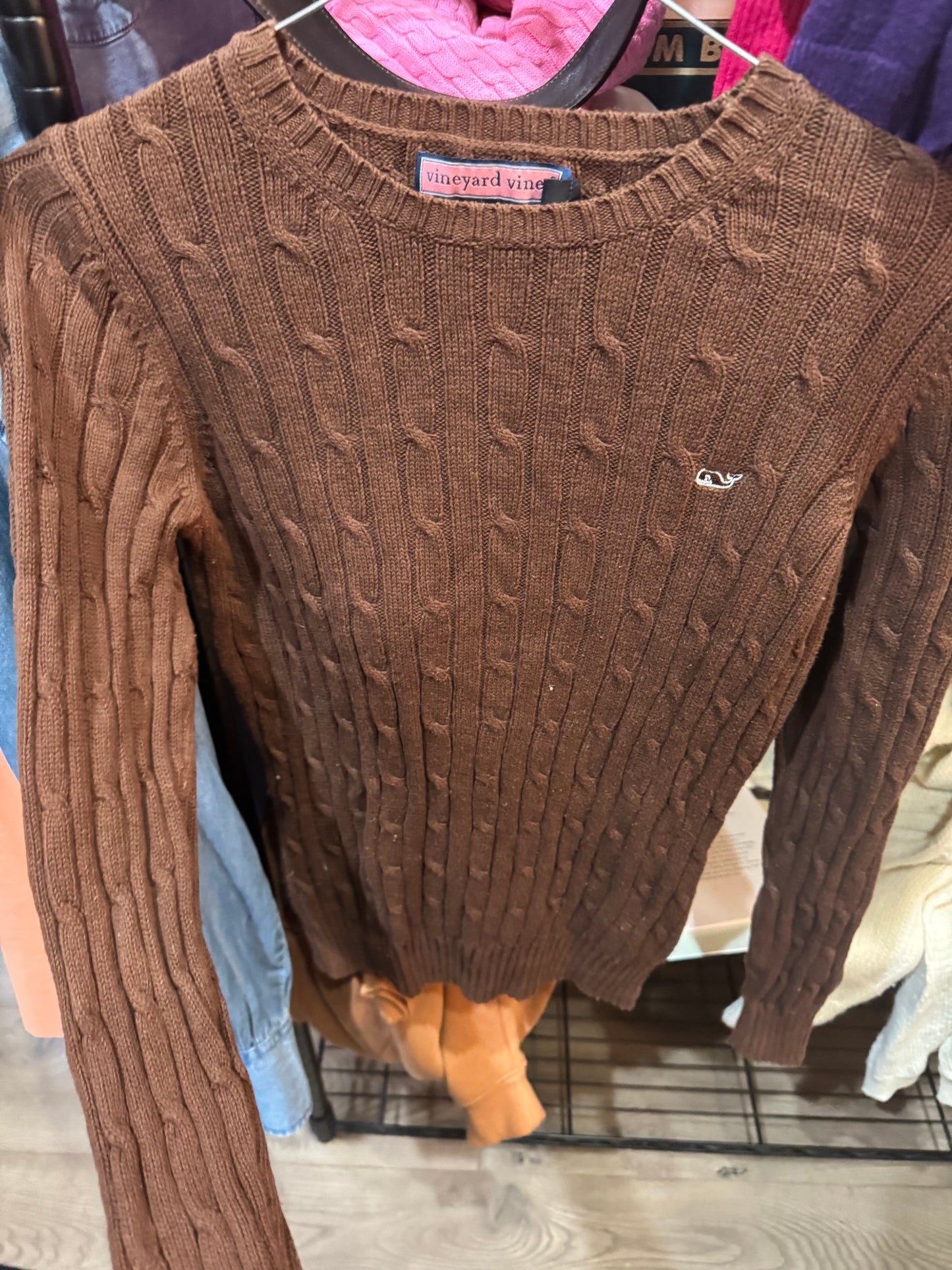 Vineyard Vines Brown PreLoved Sweater. Size Small