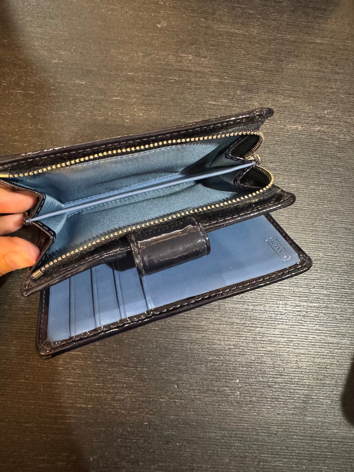 COACH Navy Blue Wallet - PreLoved