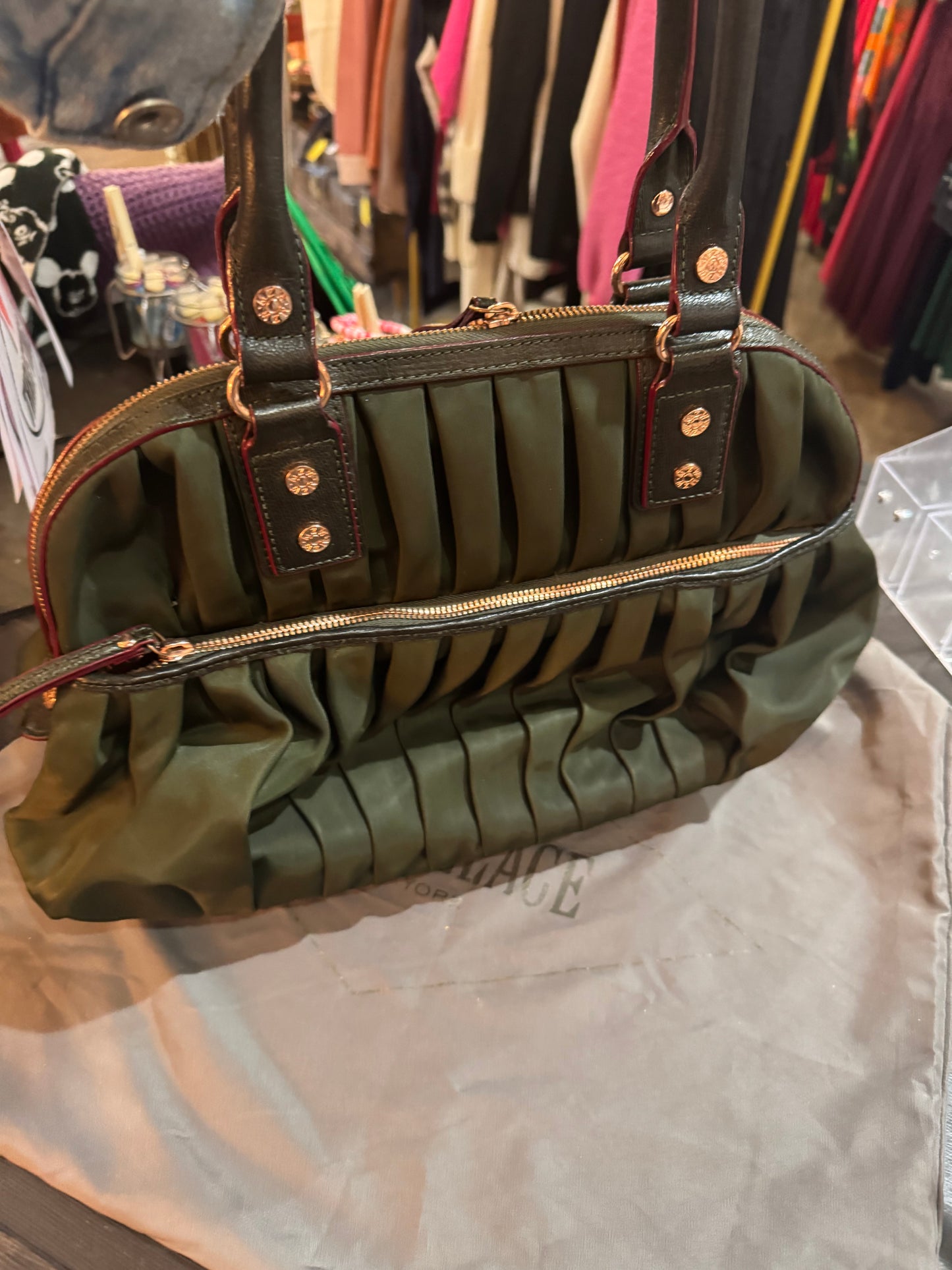 MZ Wallace green handbag