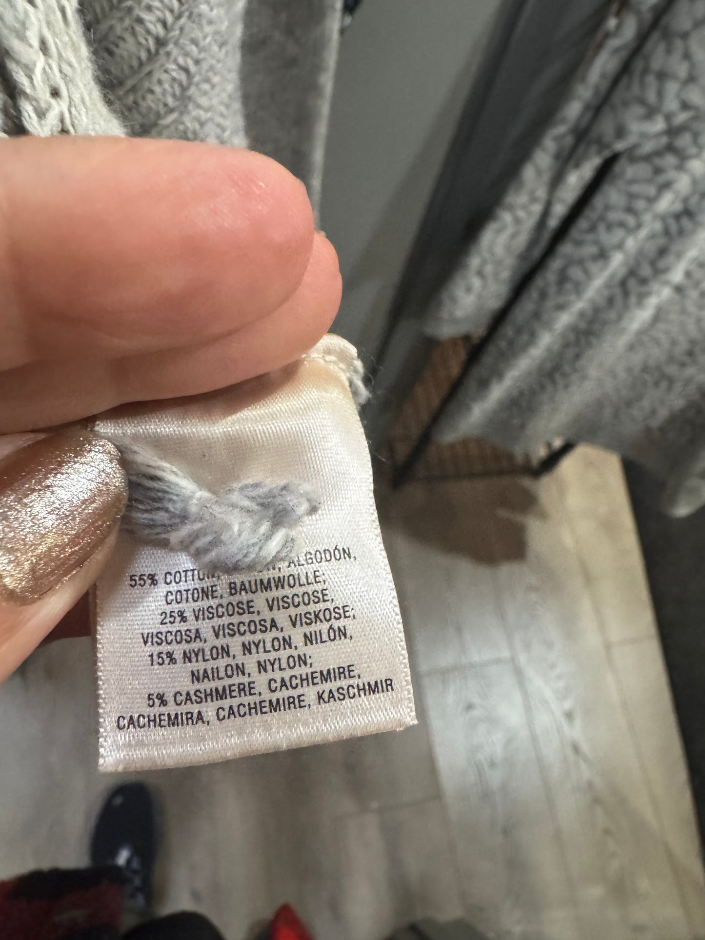 Moth Brand Gray Sweater Cardigan - Open Front - Size Small