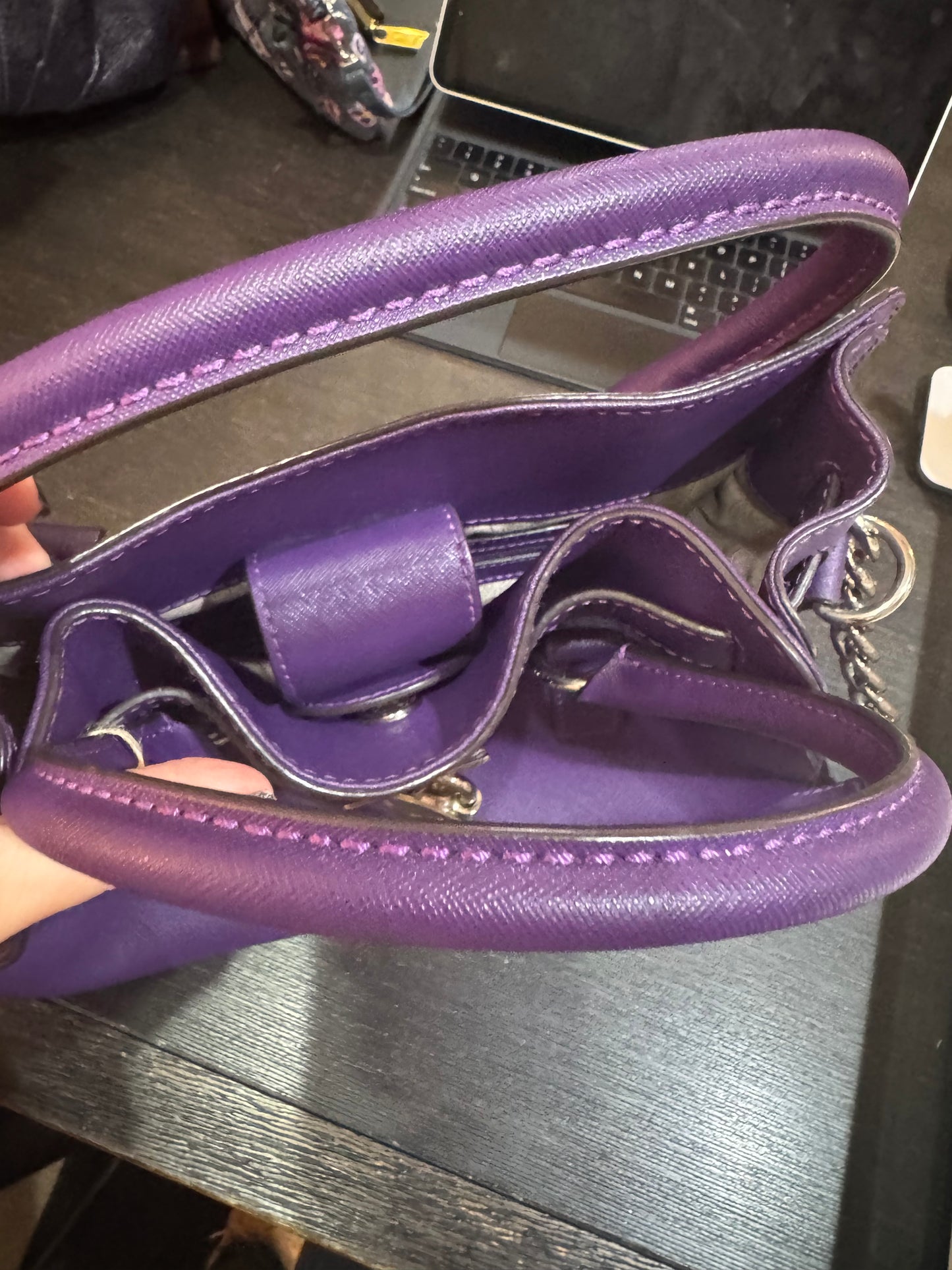 MK Purple Hamilton Satchel