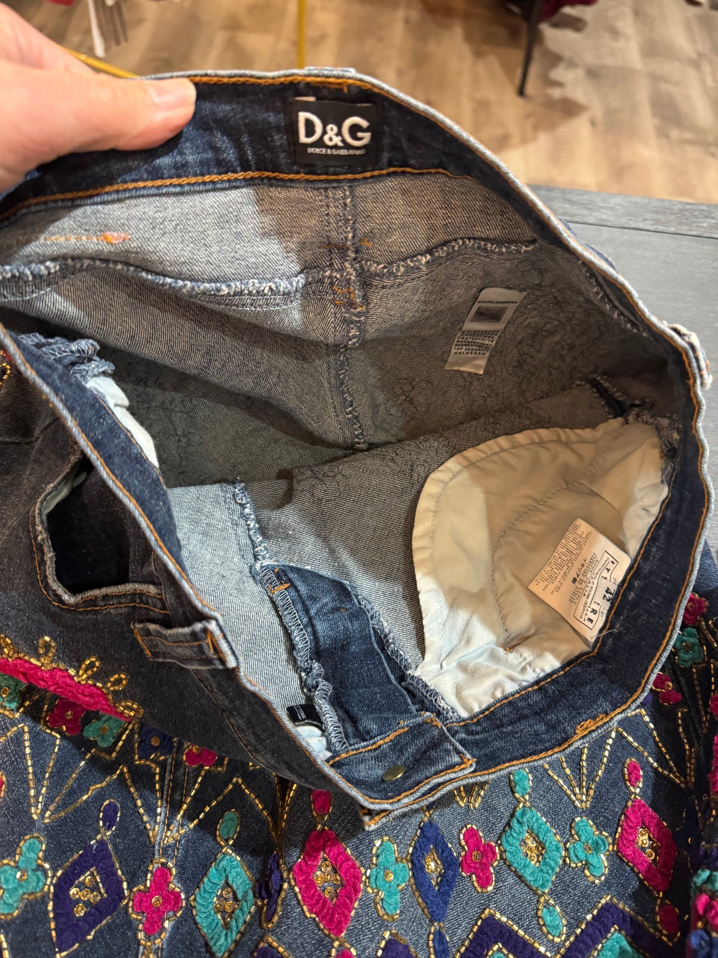 Dolce & Gabbana Vintage Denim Pencil Skirt