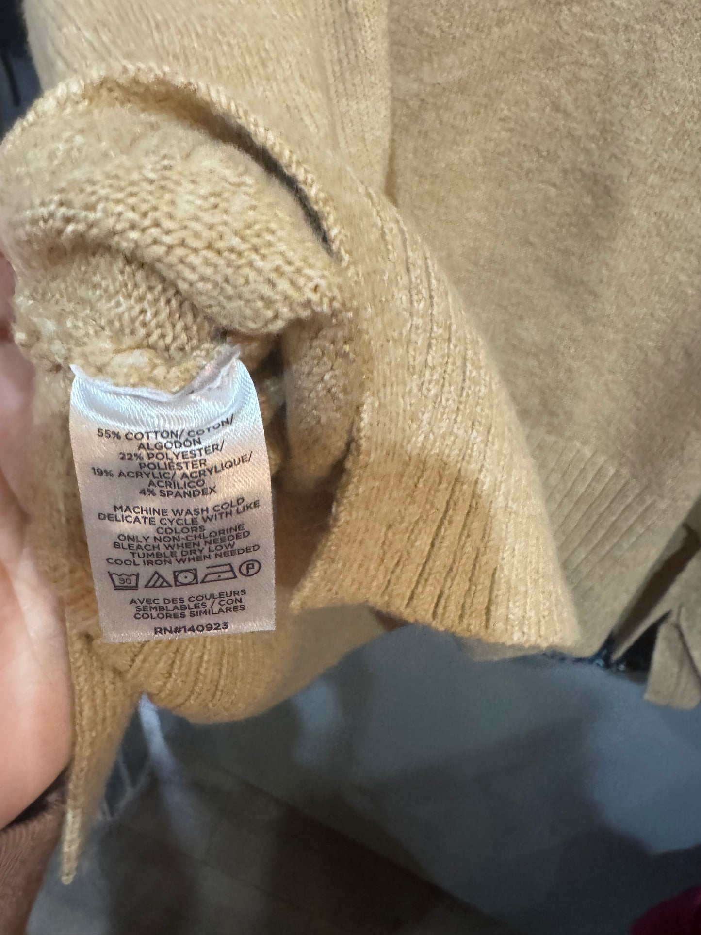 LOFT Camel Color Sweater - Size XS - Mock Turtleneck