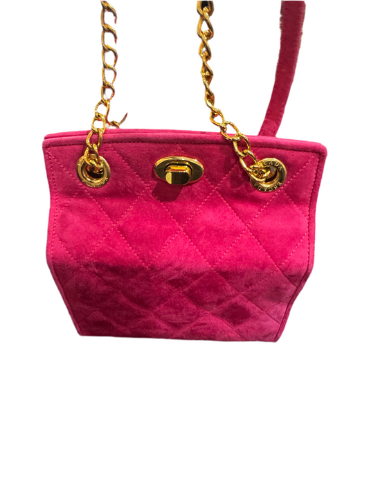 Escada. Vintage pink suede small bag