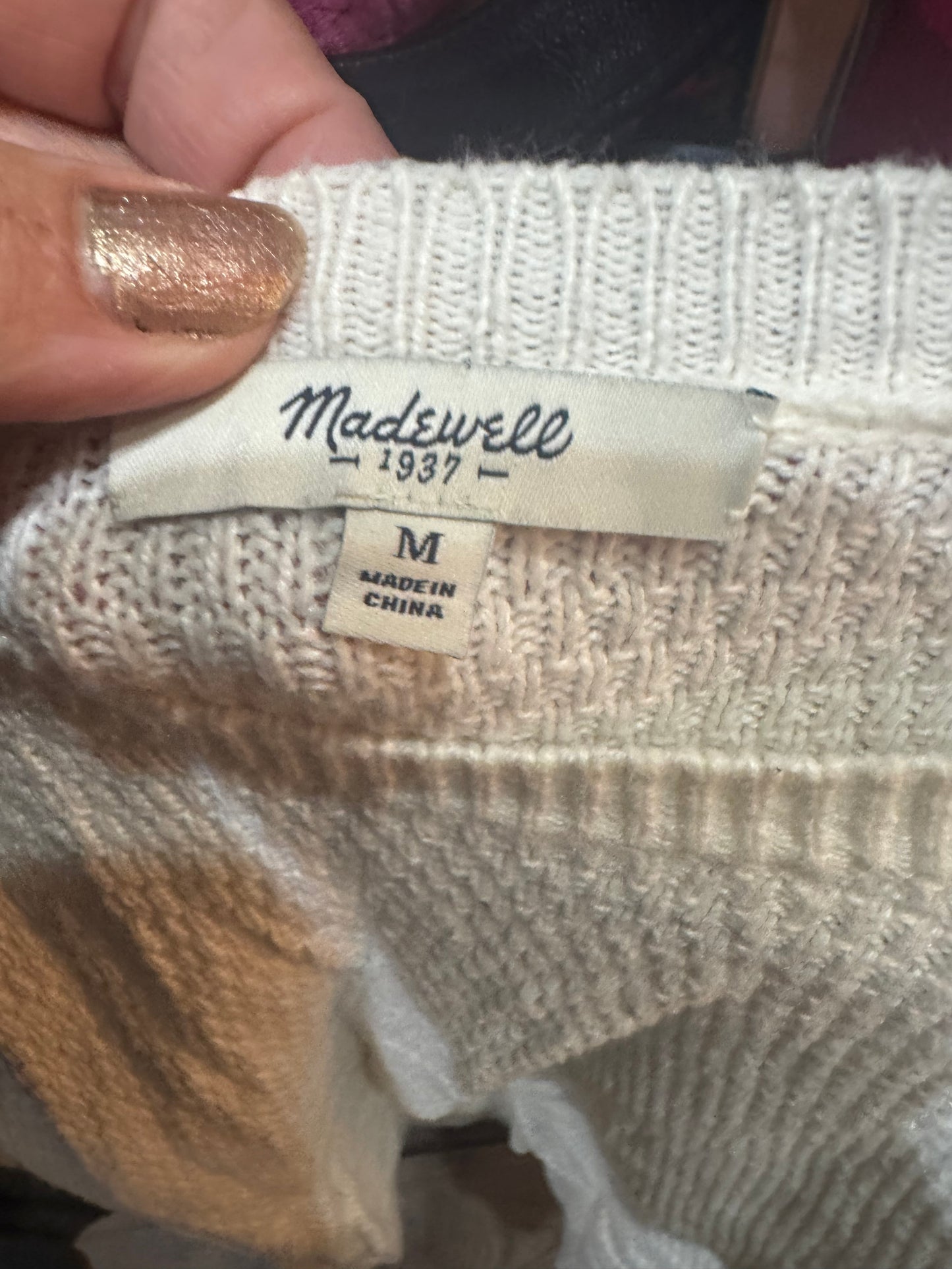 Madewell Size Medium Long Sleeve Top