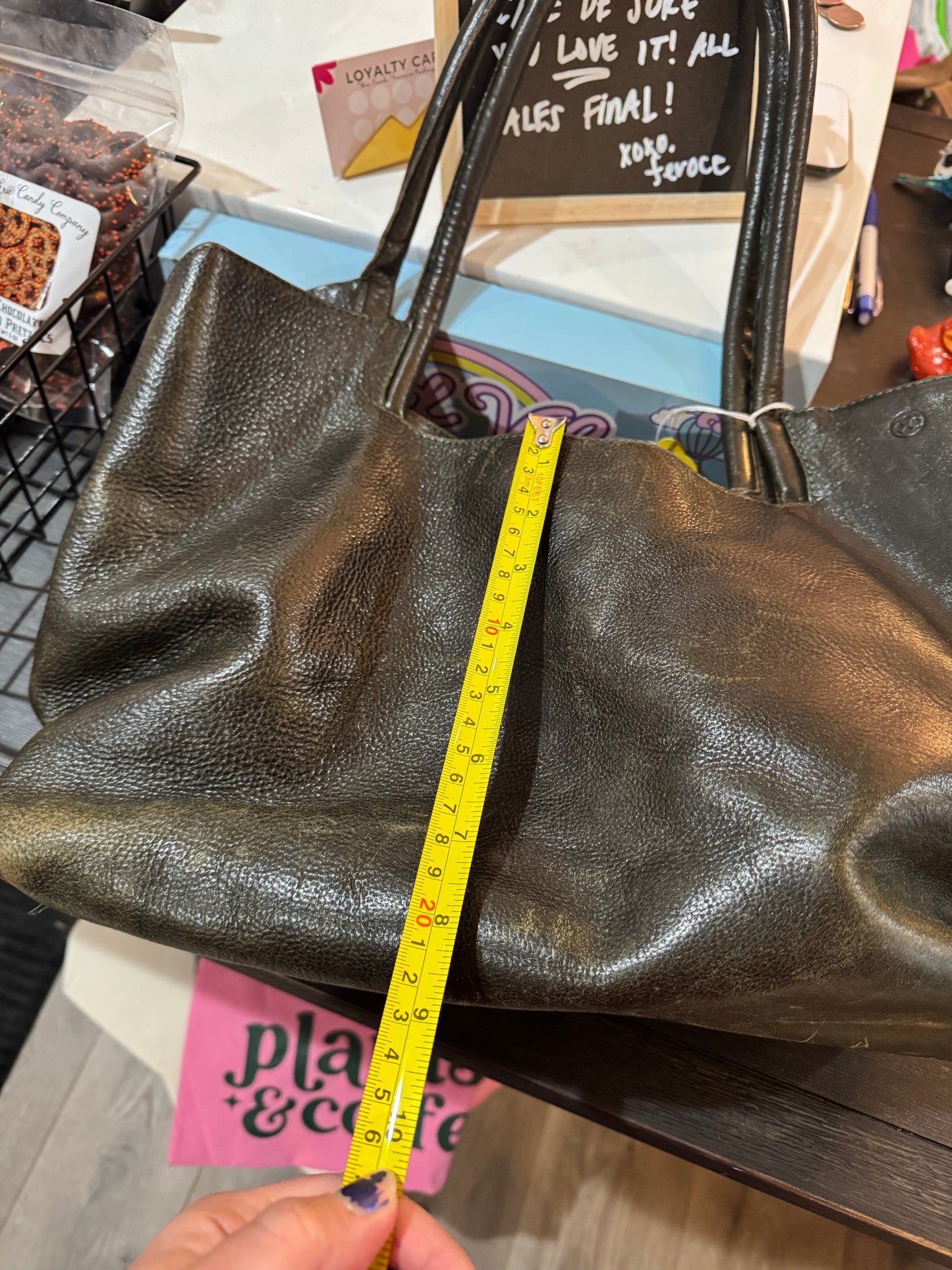 Distressed Leather Handbag