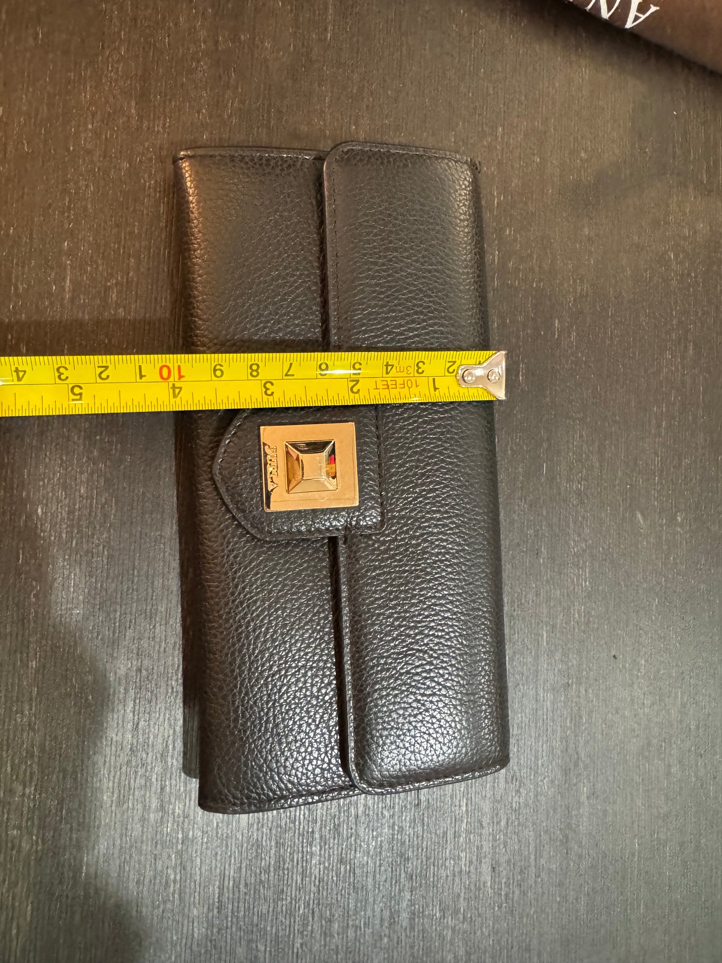Furla black long wallet