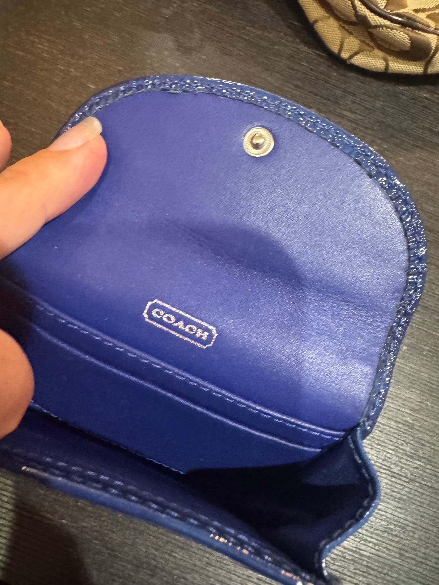 COACH Blue Small Wallet/Card Holder