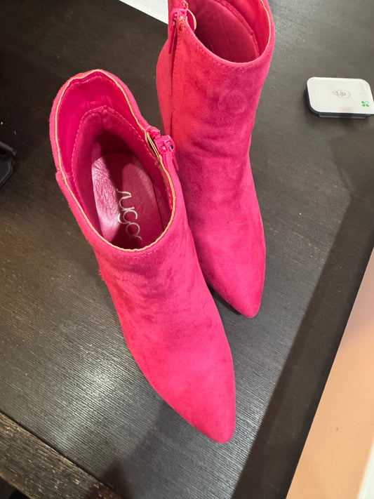 SUGAR - Pink Suede Looking Boot - Very Little Wear - Size 6.5