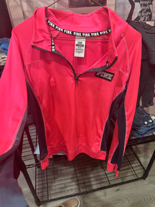 PINK Medium Half Zip Top