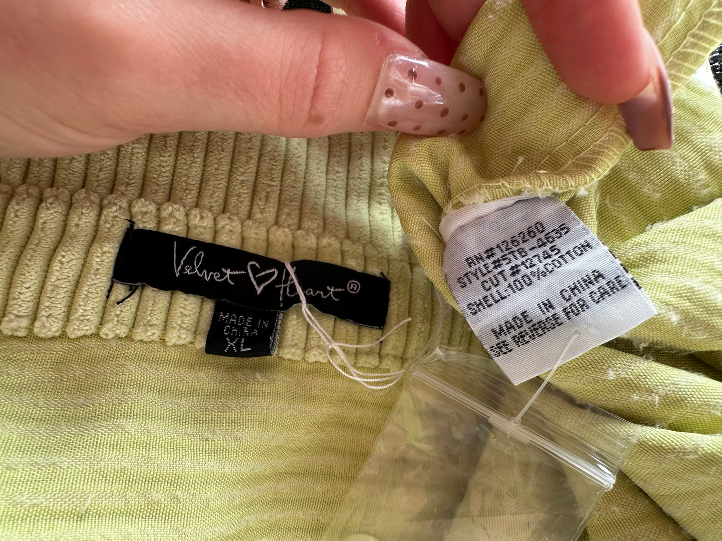 Velvet Heart Button Down - Size XL